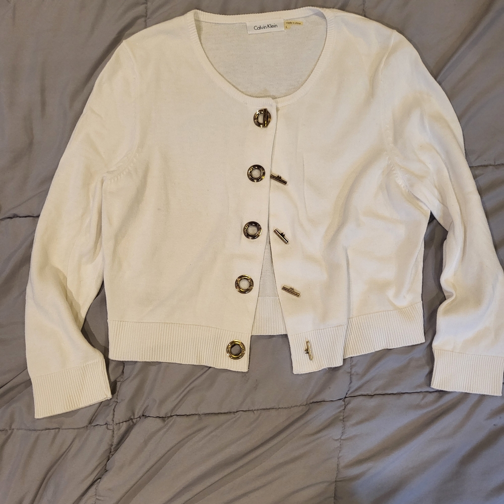 Calvin Klein Women's White Sweater